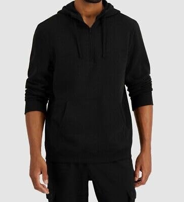 ID Ideology Men's 1/2 Zip Pullover Hoodie Black Size XXL