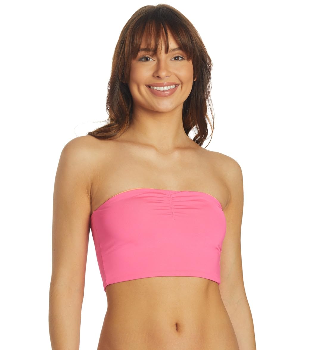 Hurley Solid Reversible Tube Top Pink Guava XS (US 0-2)