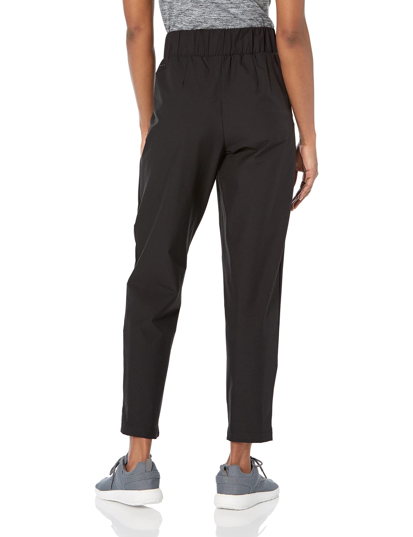 Calvin Klein Women's Front Pleat Tapered Trouser W/Smocked Back Waistband 27” Inseam