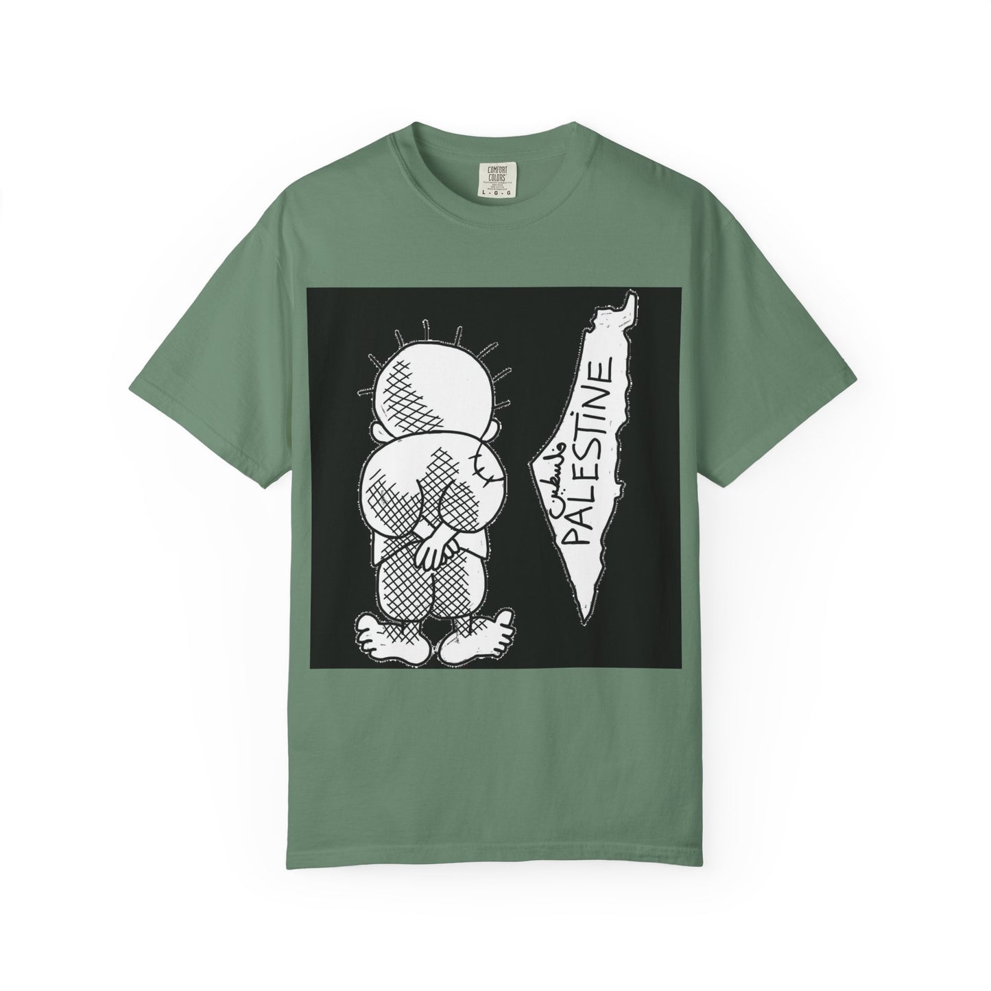 Handala - Free Palestine T-shirt, Unisex Tee Shirt, Art is Resistance Shirt, Palestinian Cartoonist Naji al-Ali, Historic Map of Palestine,