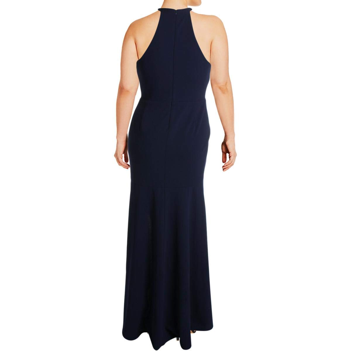 Betsy & Adam Womens V Neck Faux Q Formal Dress Navy 6