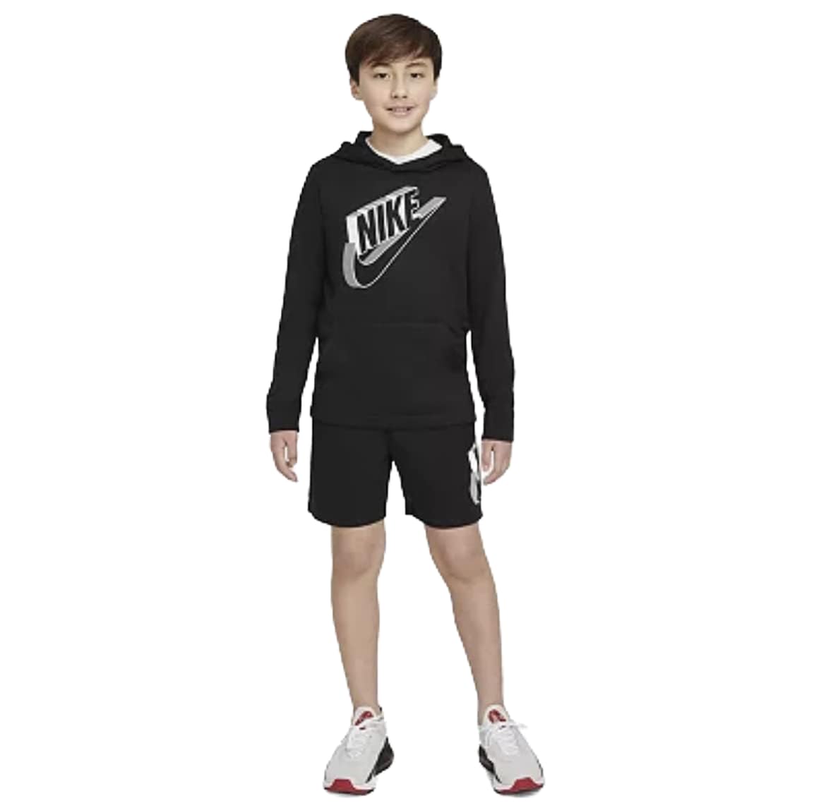 Nike Big Boys Sportswear Hoodie Black-X-Large