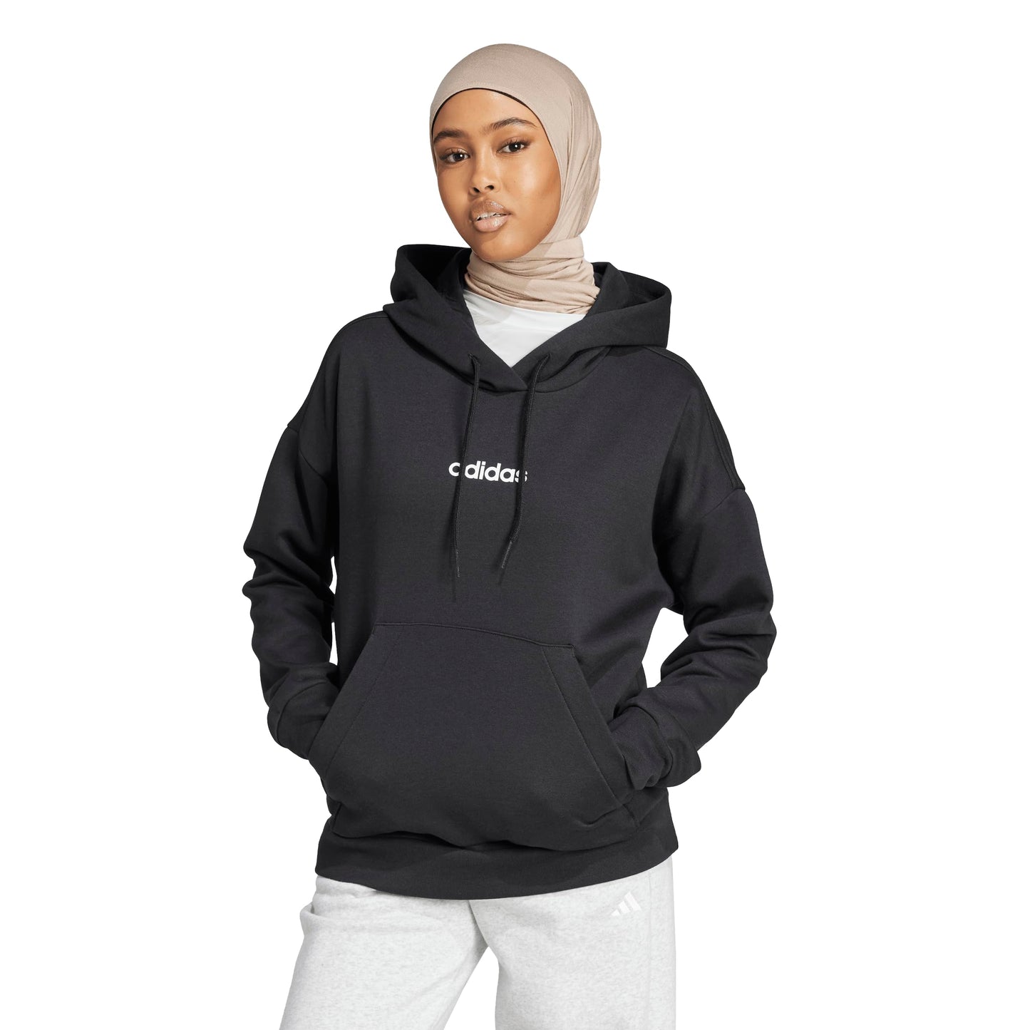 adidas Women's Essentials Linear Fleece Hoodie
