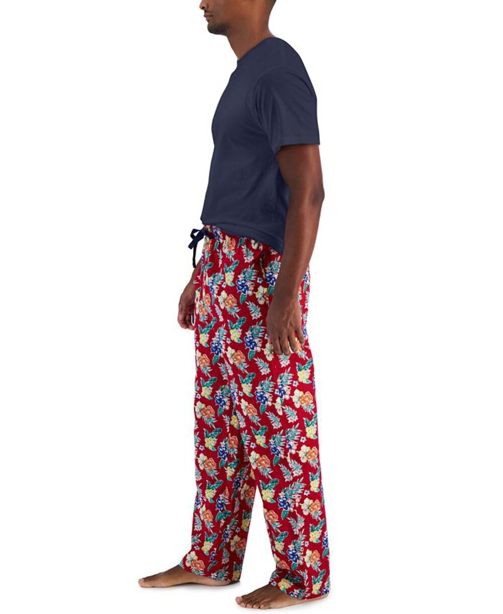 Club Room Mens 2PC Cotton Pajama Gift Set Navy M