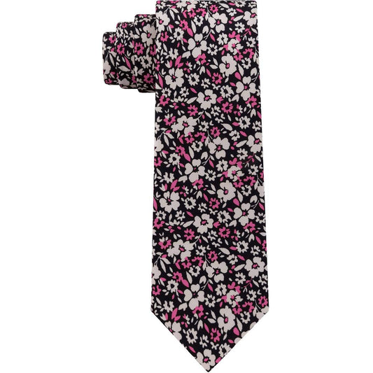 Tommy Hilfiger Mens Chelsea Botanical Silk Floral Neck Tie Pink