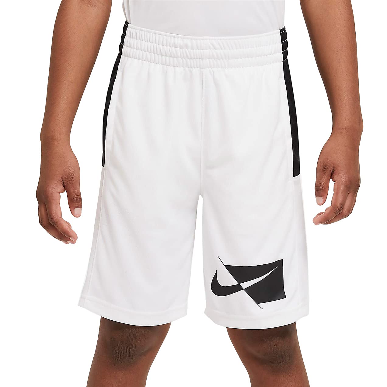 Nike Dri-FIT Big Kids' (Boys') HBR Training Shorts CU8959-100 (White), Large