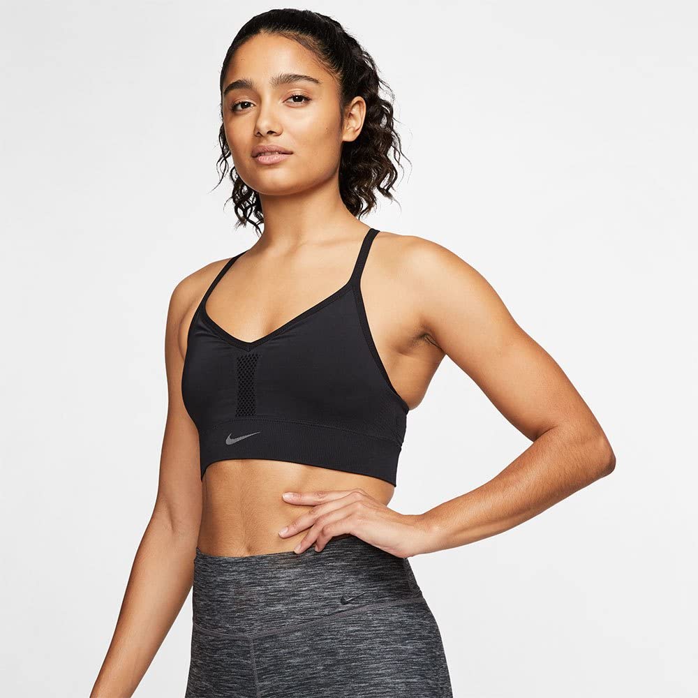 Nike Indy Light-Support Padded Seamless Sports Bra Black/Dark Smoke Grey