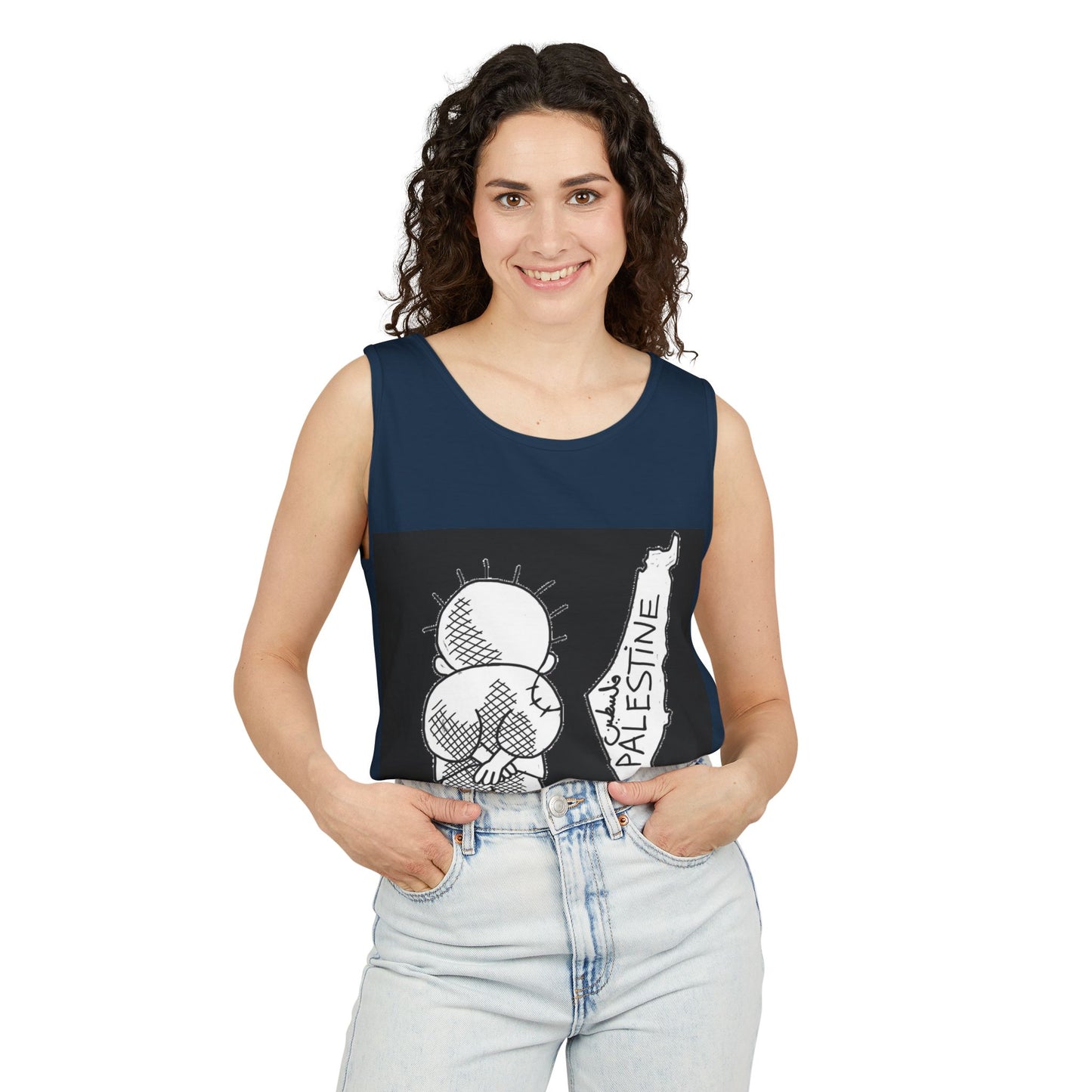 Tank Top Handala & Historic Palestine Map Unisex Shirt Resistance Hope Symbol