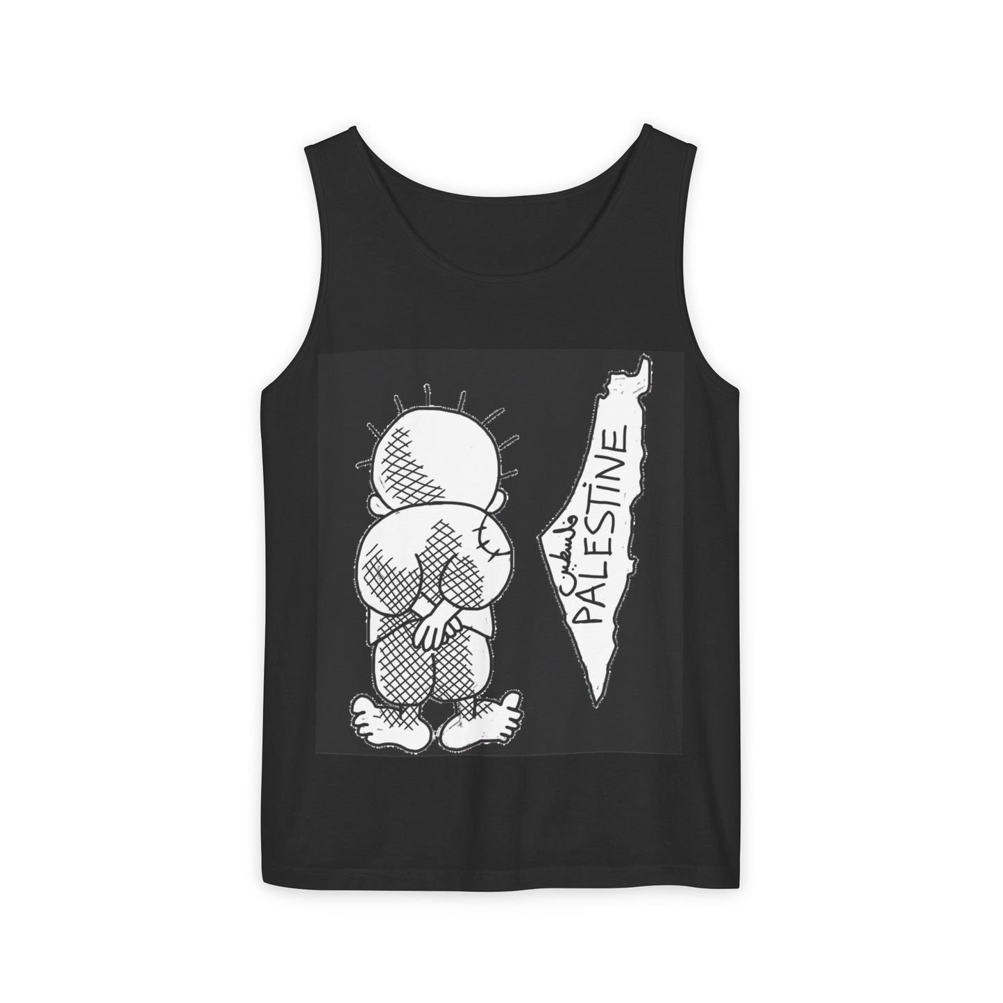 Handala Free Palestine Tank Top - Art is resistance, Unisex Shirt, Statement Tee, Activist Clothing, Political Graphic Tee, Protest Top