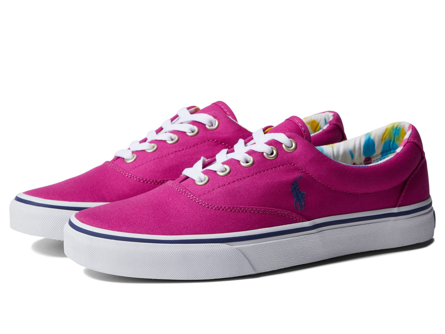 POLO RALPH LAUREN Keaton-Pony Sneaker Vivid Pink/Light Navy 8.5 D (M)