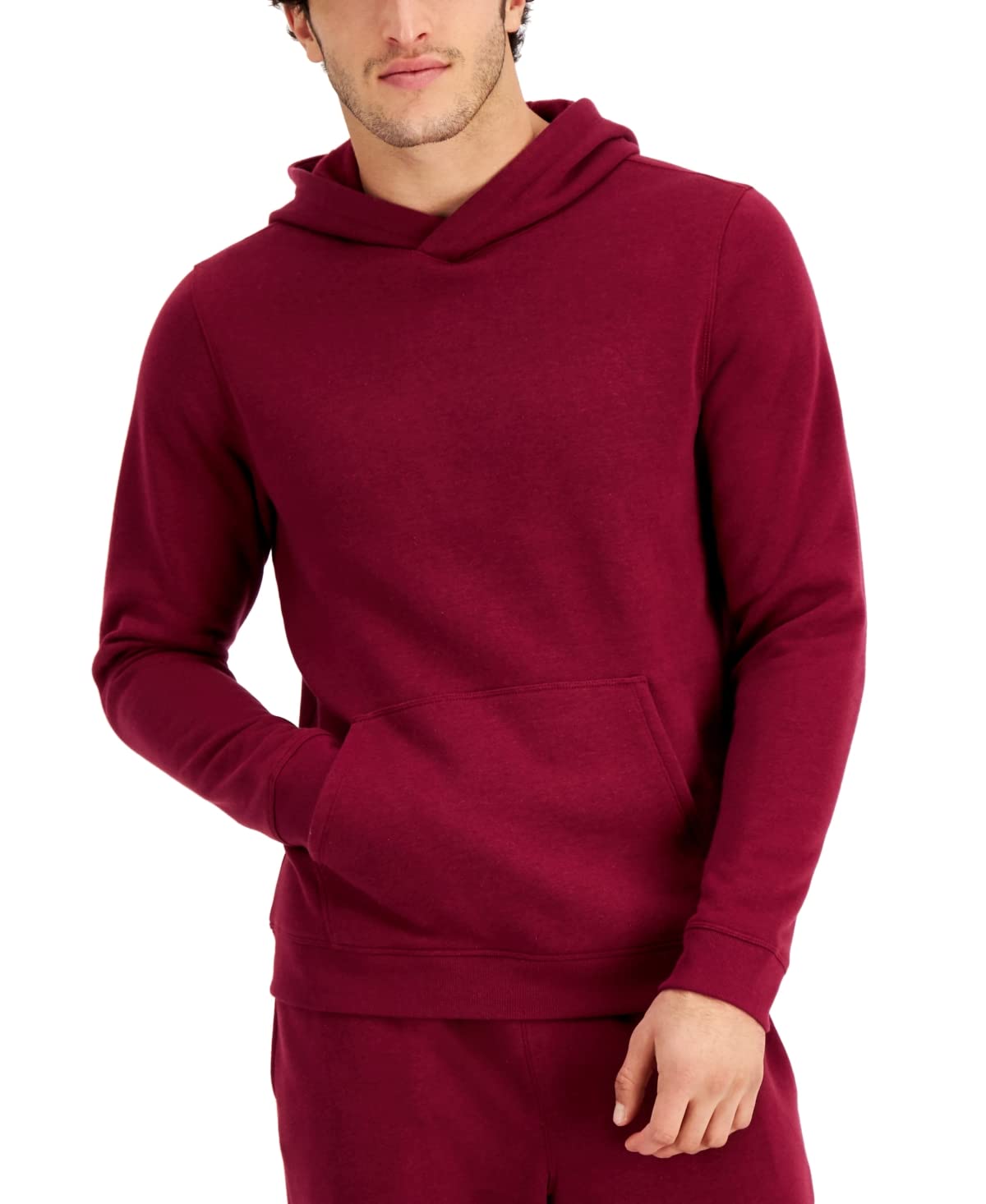 JM Collection ID Ideology Men's Solid Fleece Hoodie Red Size X-Large
