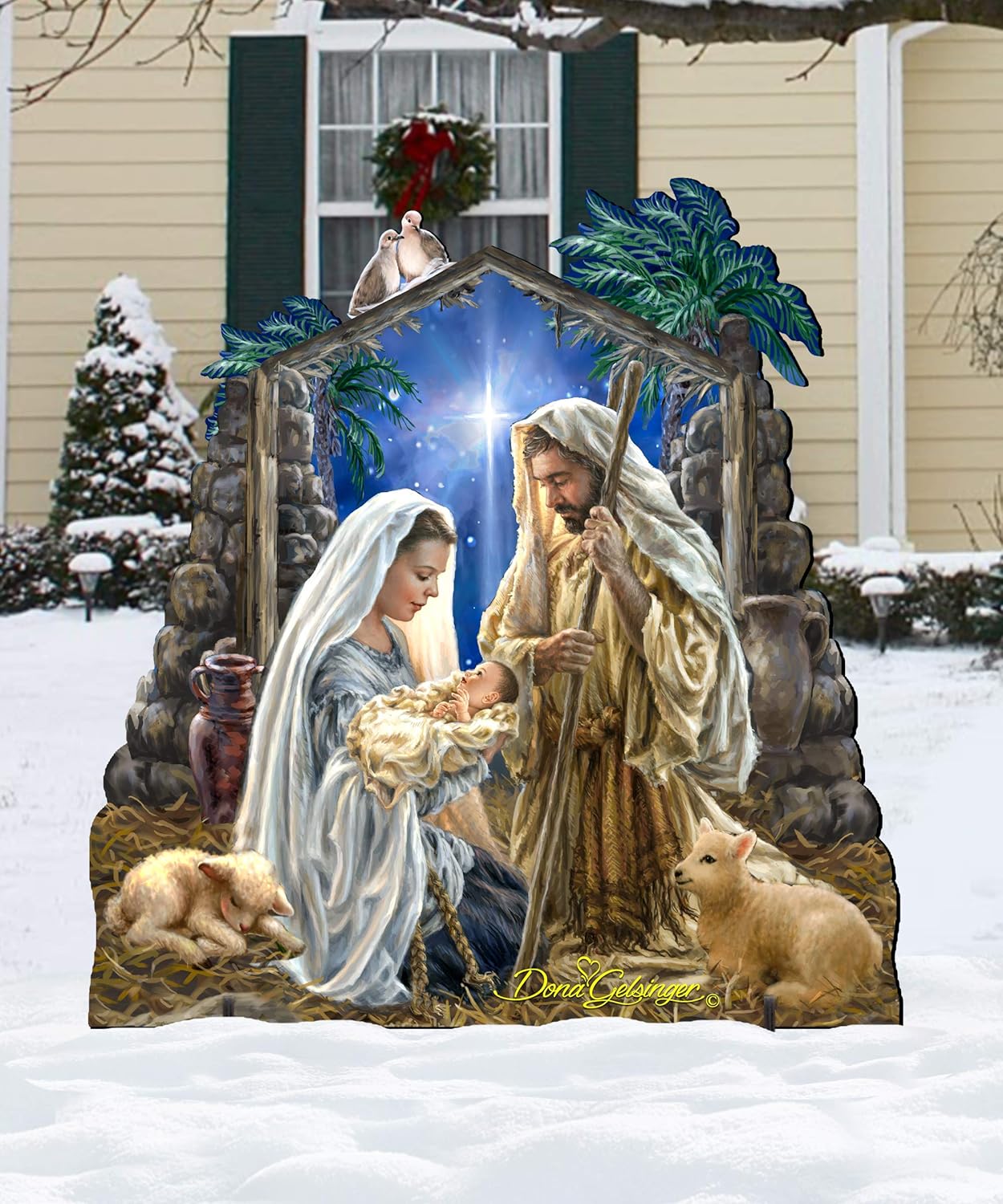Outdoor Nativity Scene Glory to God Outdoor Lawn Decor by Dona Gelsinger