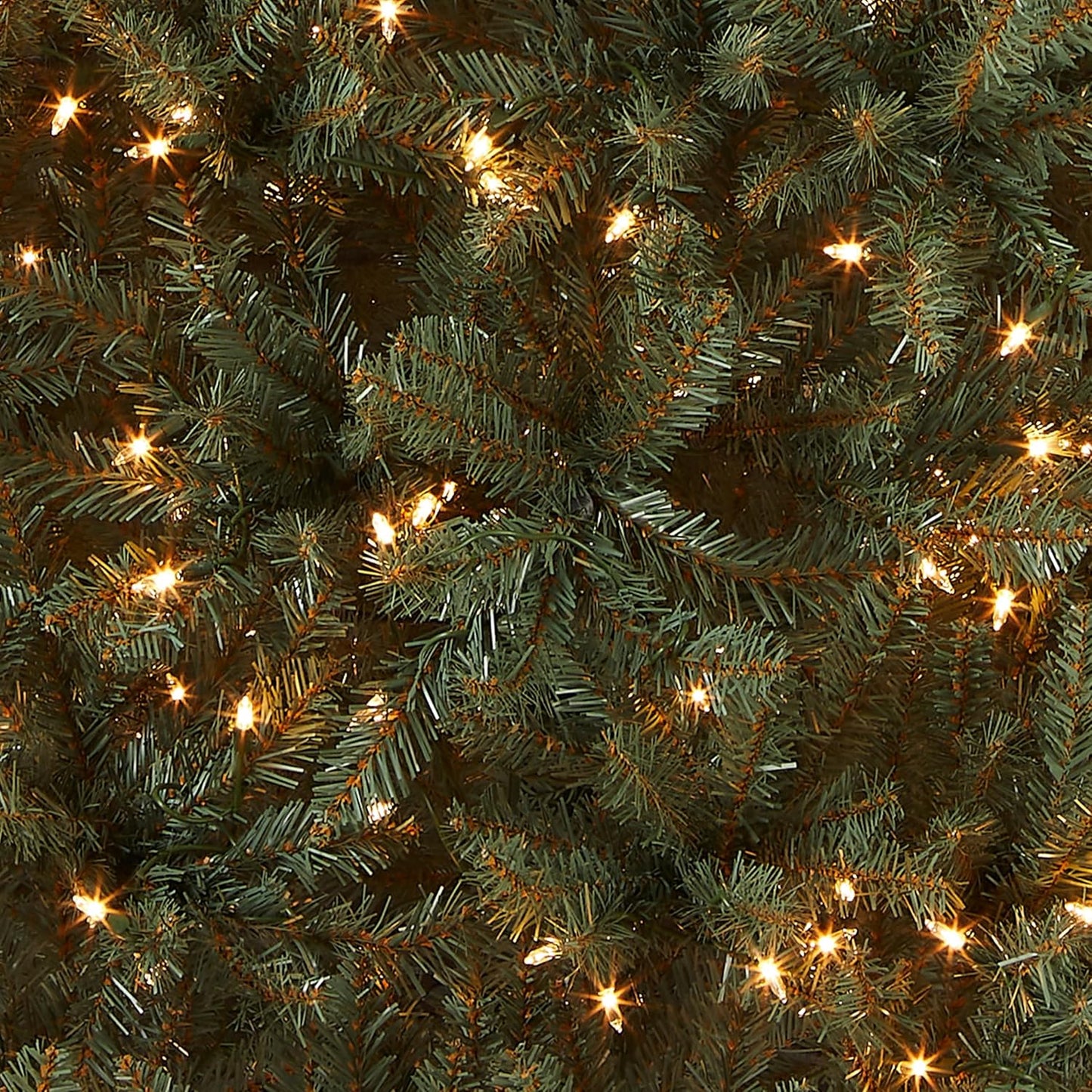 National Tree Company Pre-Lit Artificial Full Christmas Tree, Blue, Dunhill Fir, White Lights, Includes Stand, 7.5 Feet