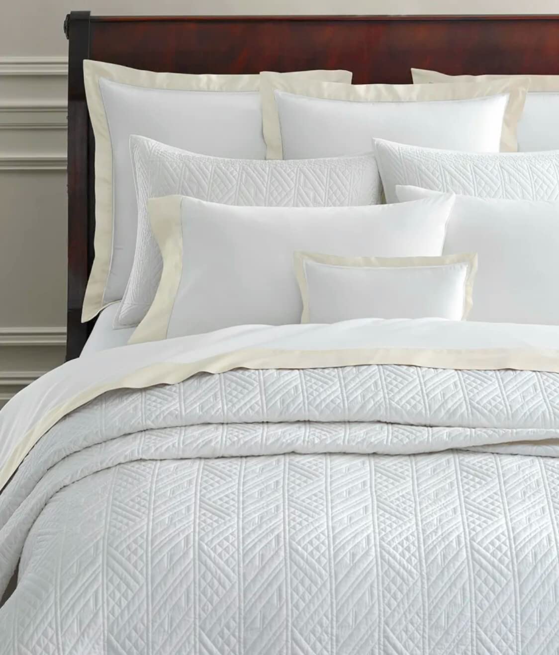 RALPH LAUREN Home Oakfield Coverlet (Full/Queen 96x96 Inches/ 244x244 cm, True Parchment)